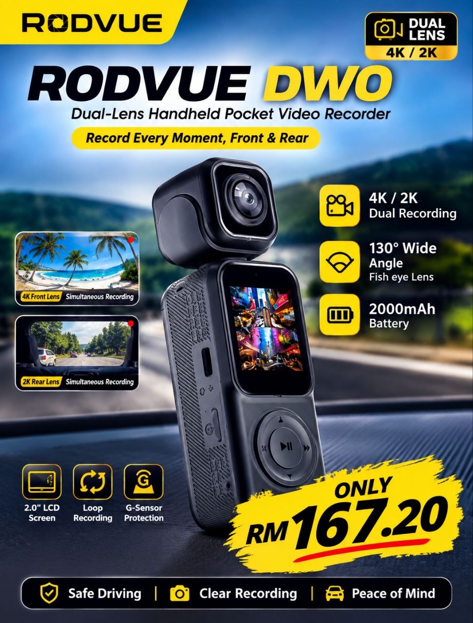 RODVUE DWO Dual-View Pocket Camera